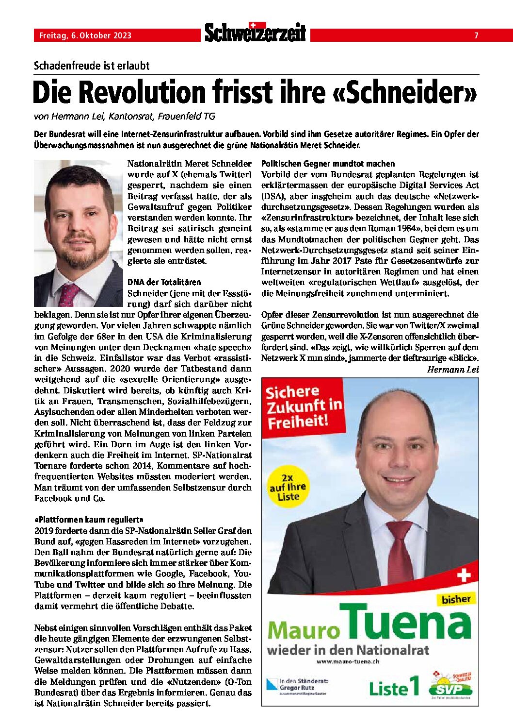 6.11.2023 Die Revolution frisst ihre Schneider