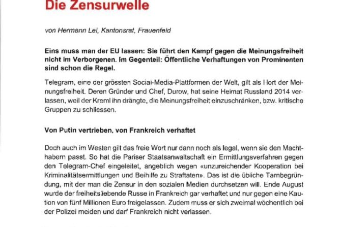 9.9.24 Die Zensurwelle
