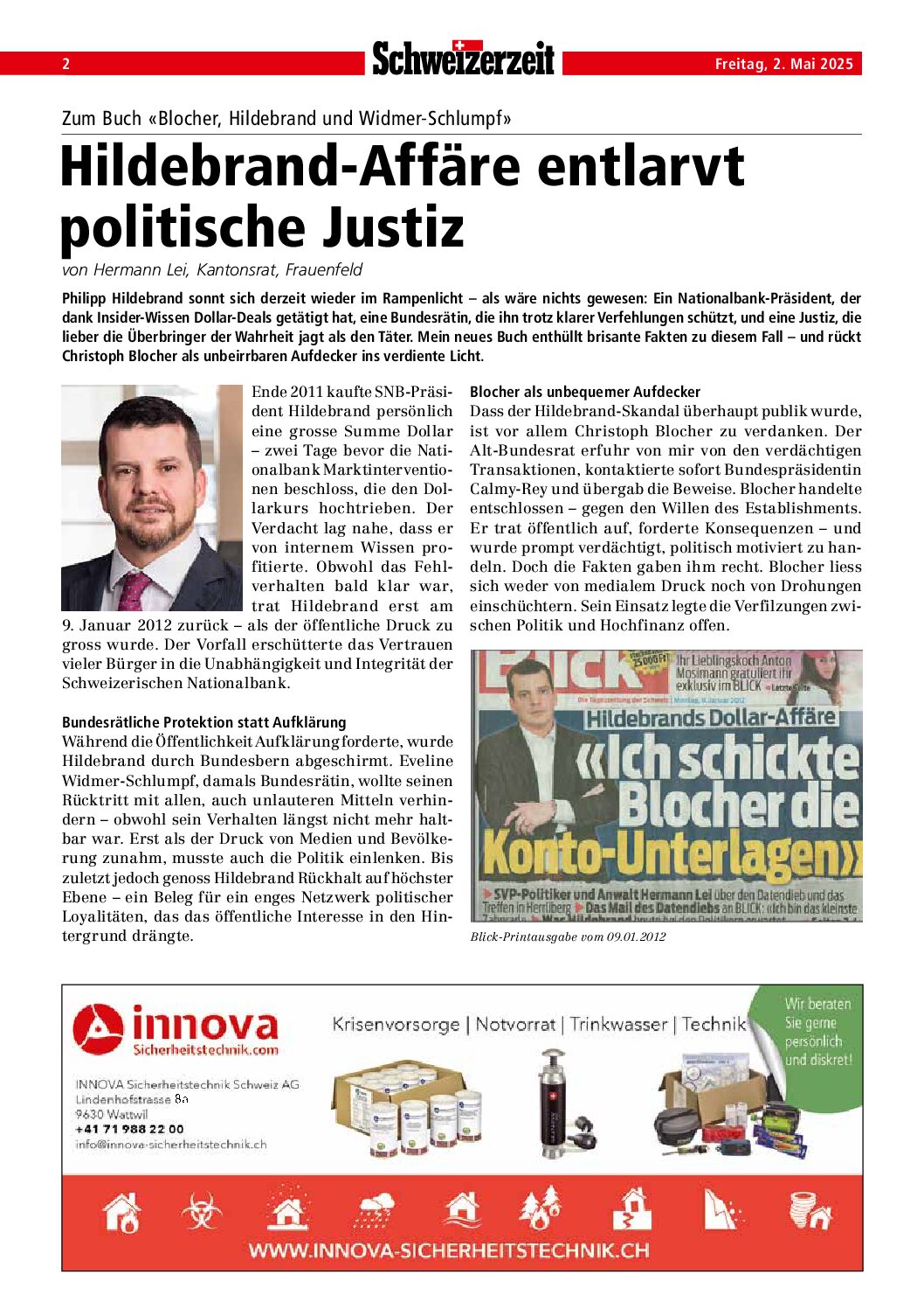12.5.2025 Blocher deckt auf: Hildebrand-Affäre entlarvt politische Justiz