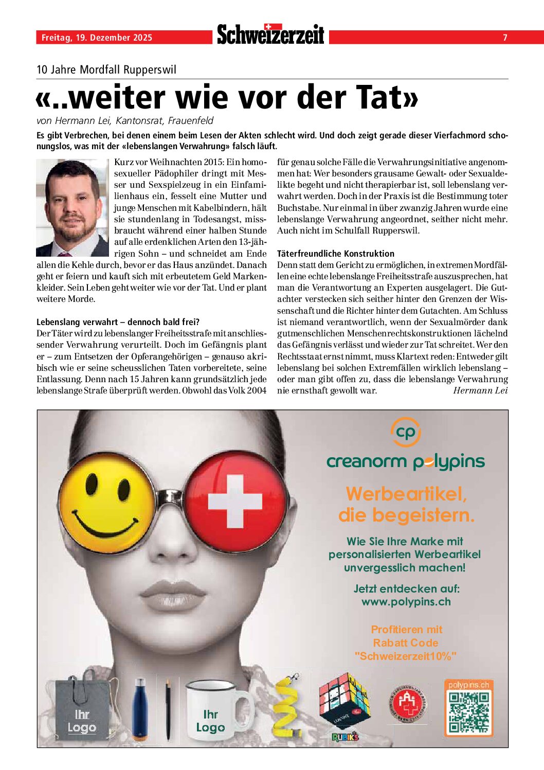 29.12.2025 «..weiter wie vor der Tat»