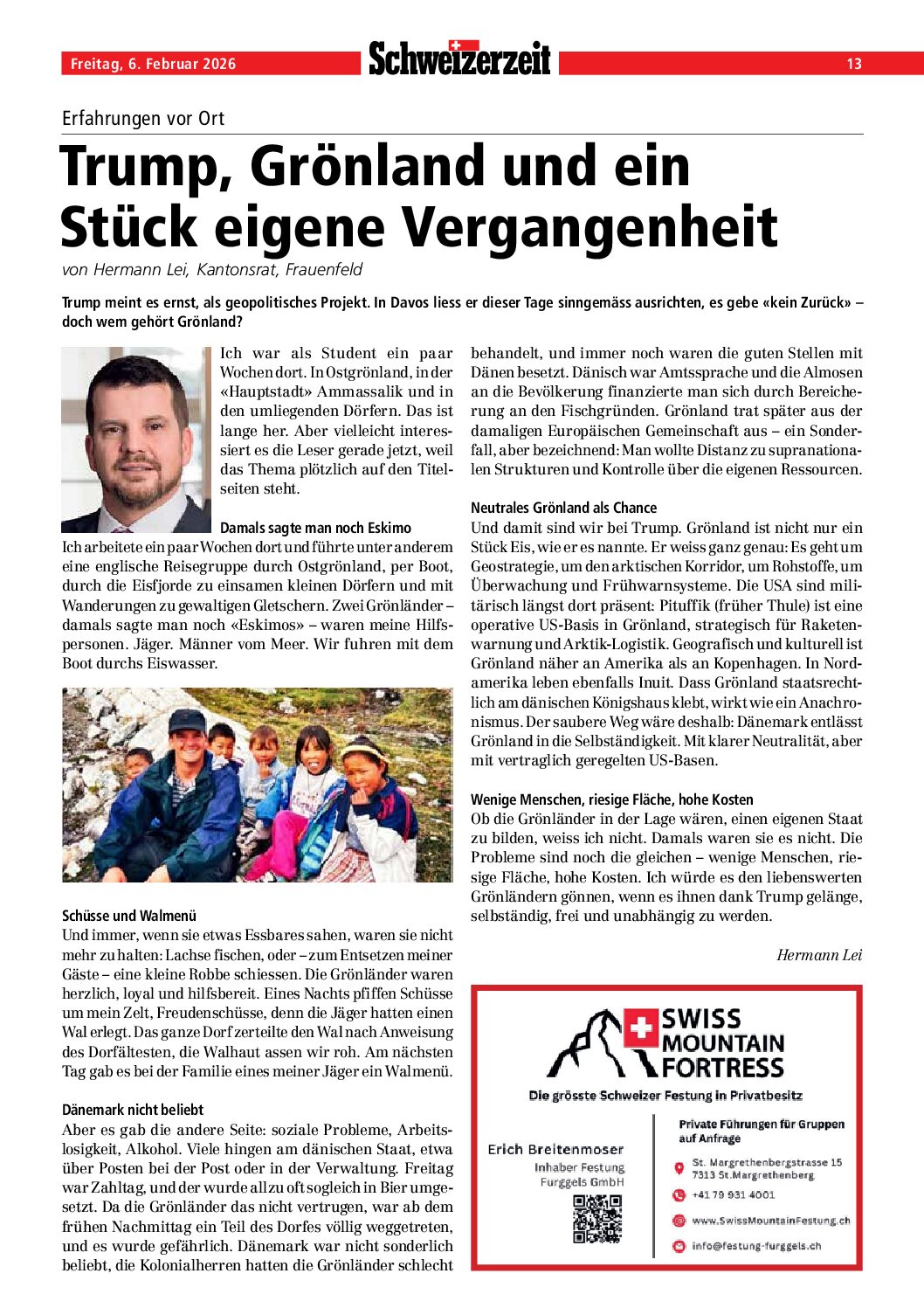 9.2.2026 Trump, Grönland und ein Stück eigene Vergangenheit