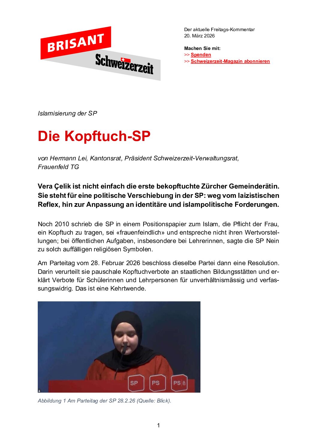 24.3.2026 Die Kopftuch-SP